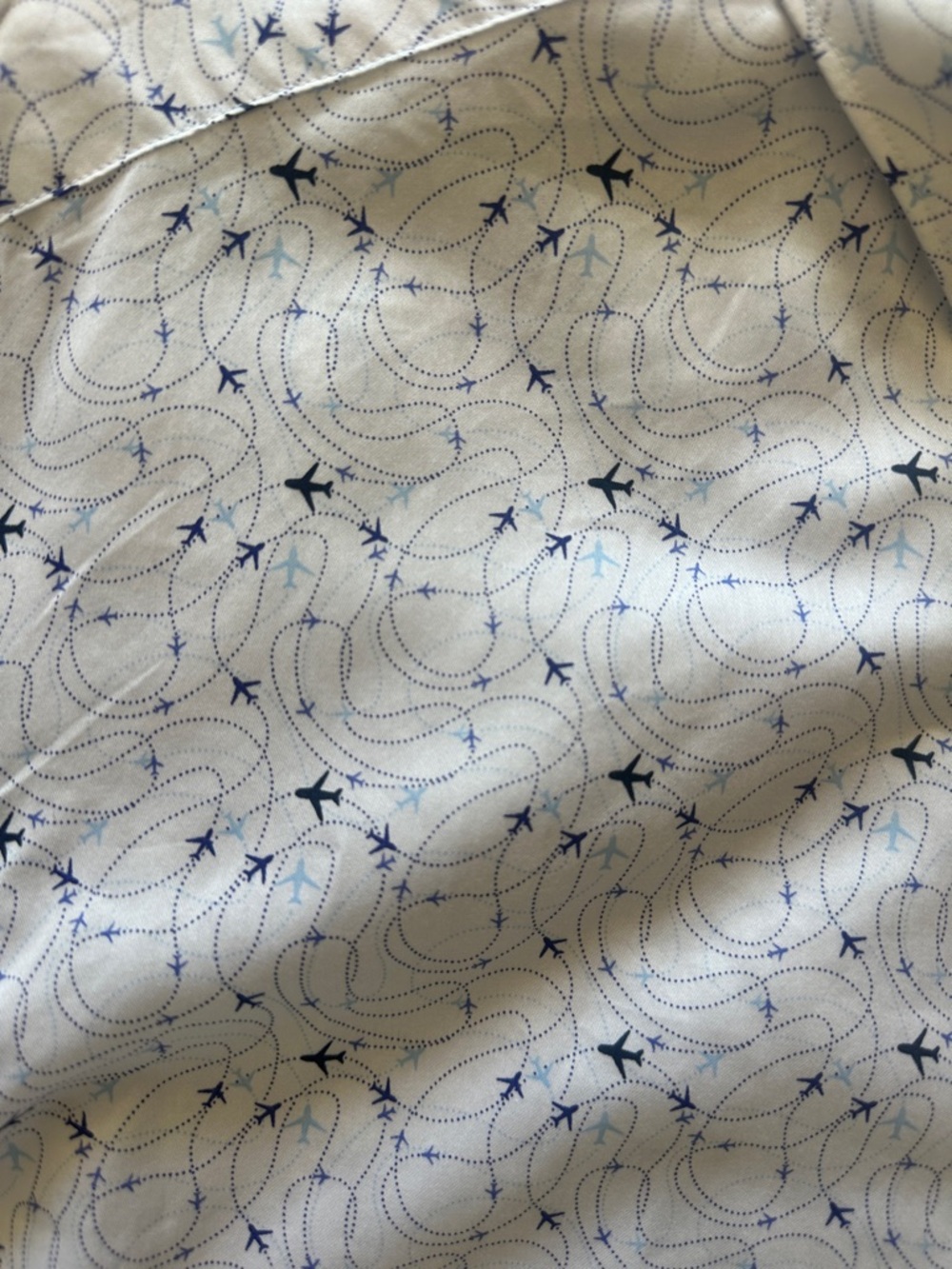 Johnston & Murphy Men's White Printed Button-Down Airplane Shirt Sz XL NWT - Picture 5 of 5